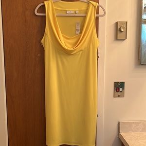 NWT- Yellow NY & Co spring/summer sleeveless stretch dress